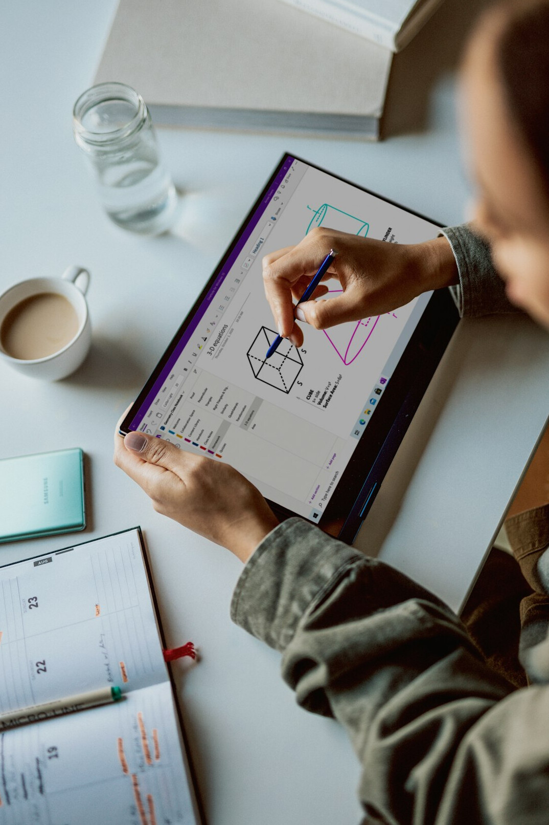 person studying financial planning